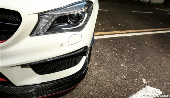 Future Design Carbon 2014-2016 C117 CLA-250 CLA-45 Carbon Fiber Front Bumper Canards (6Pcs) Ver.1