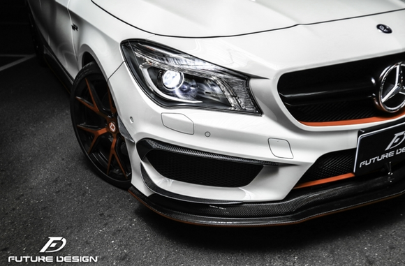 Future Design Carbon 2014-2016 C117 CLA-250 CLA-45 Carbon Fiber Front Bumper Canards (6Pcs) Ver.1