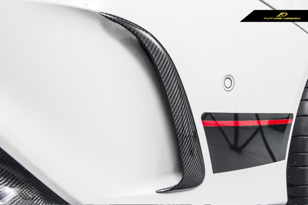 Future Design Carbon 2014-2019 C117 CLA-250 CLA-45 Carbon Fiber Rear Bumper Canards