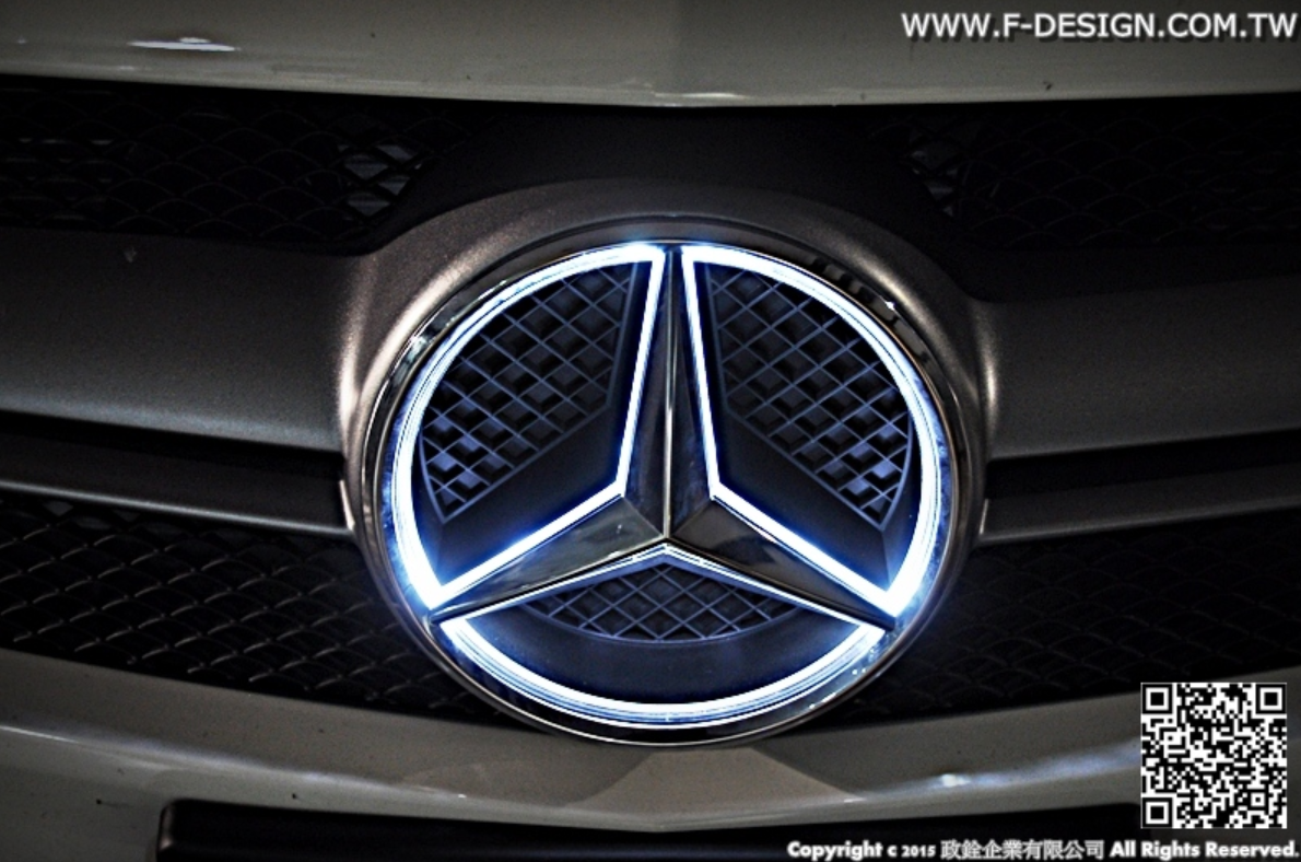 Future Design Car Led Emblem Badges Illuminated Star Front Car Light For Mercedes Benz A-Class C-Class CLA-Class-2