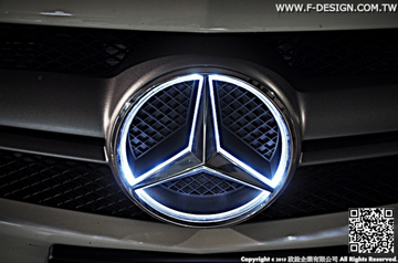Future Design Car Led Emblem Badges Illuminated Star Front Car Light For Mercedes Benz A-Class C-Class CLA-Class - 0