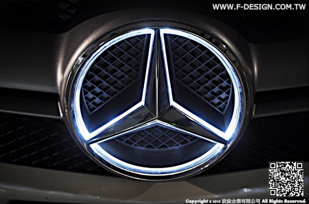 Future Design Car Led Emblem Badges Illuminated Star Front Car Light For Mercedes Benz A-Class C-Class CLA-Class-1