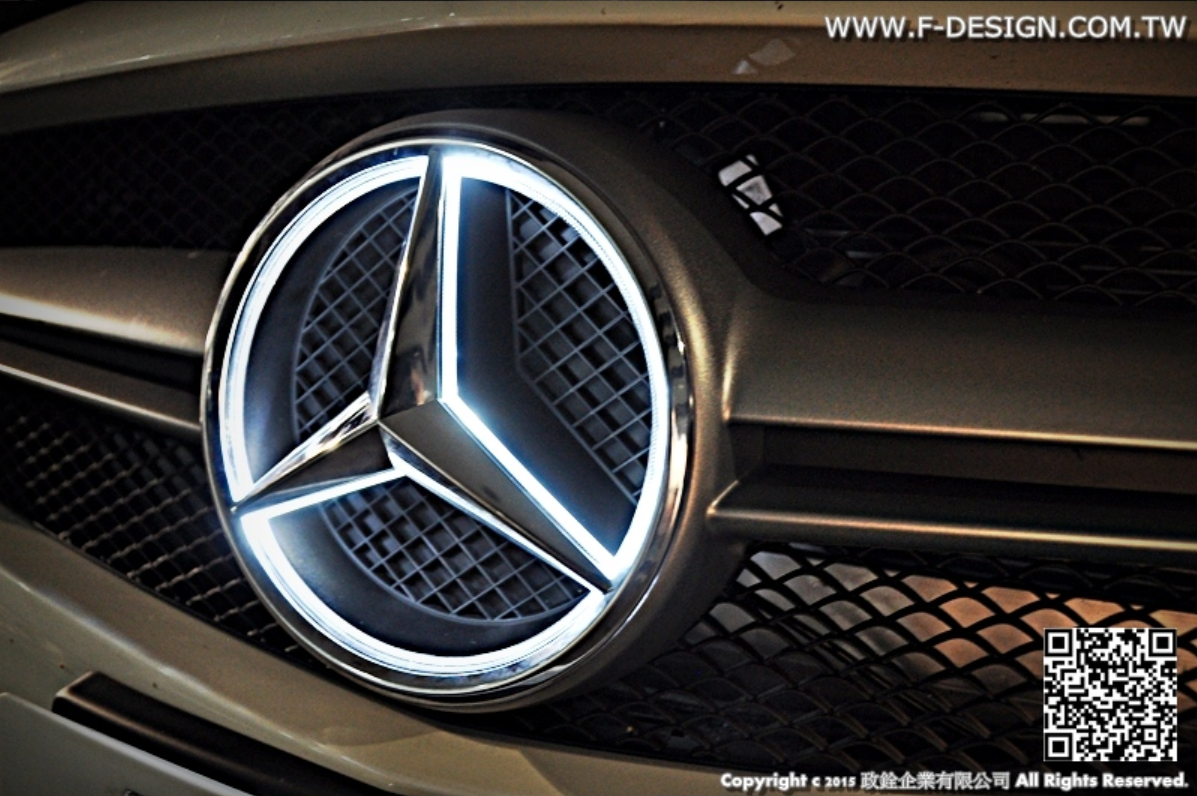 Future Design Car Led Emblem Badges Illuminated Star Front Car Light For Mercedes Benz A-Class C-Class CLA-Class-3