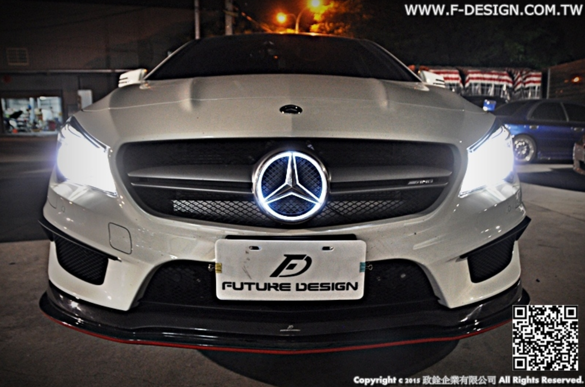 Future Design Car Led Emblem Badges Illuminated Star Front Car Light For Mercedes Benz A-Class C-Class CLA-Class-6