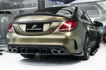 Future Design Carbon ED1 PP Rear Diffuser For Mercedes Benz W205 AMG Sedan 2015-ON