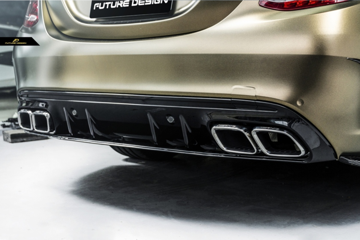 Future Design Carbon ED1 PP Rear Diffuser For Mercedes Benz W205 AMG Sedan 2015-ON