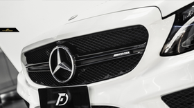 Future Design Carbon ABS Front Grill AMG Style for Mercedes Benz C-Class W205 2015-ON - 0
