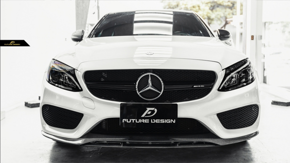 Future Design Carbon ABS Front Grill AMG Style for Mercedes Benz C-Class W205 2015-ON