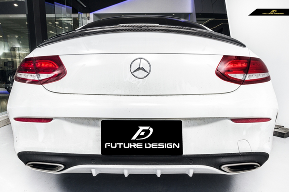 Future Design Carbon Fiber Rear Spoiler ED1 Style for Mercedes Benz 2015-ON W205 C300 C43 C63 AMG Coupe 2 Door