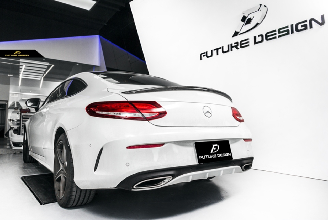 Future Design Carbon Fiber Rear Spoiler ED1 Style for Mercedes Benz 2015-ON W205 C300 C43 C63 AMG Coupe 2 Door