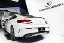 Future Design Carbon Fiber Rear Spoiler ED1 Style for Mercedes Benz 2015-ON W205 C300 C43 C63 AMG Coupe 2 Door-1