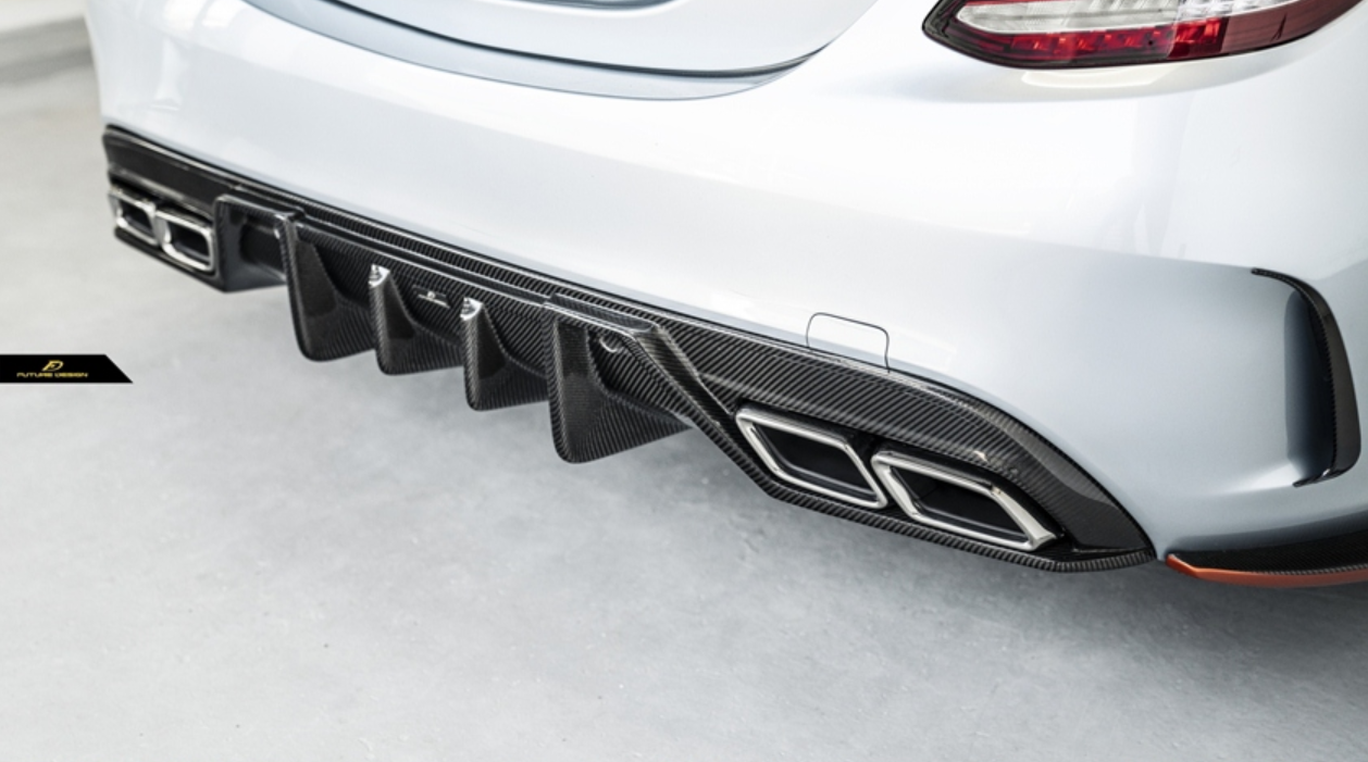 Future Design Carbon FD GT2 Carbon Fiber Rear Diffuser for W205 C300 C43 C63 AMG Package 2015-ON-5