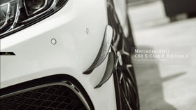 Carbon W205 C63 AMG Sedan / Coupe Carbon Fiber Front Canards - 0