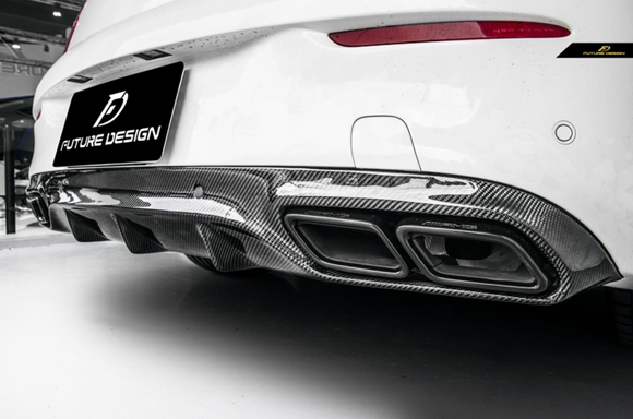 Future Design Carbon AMG Carbon Fiber Rear Diffuser for W205 C300 C43 C63 AMG Sport Package 2 Door Coupe 2015-ON