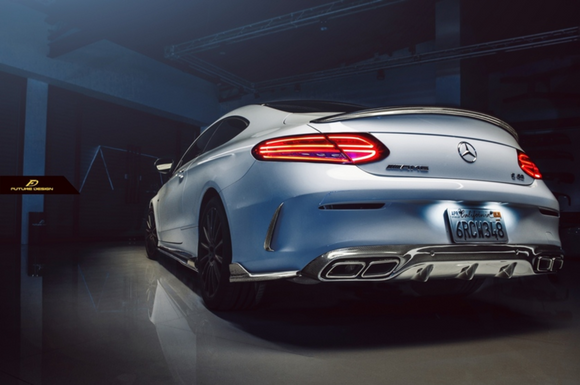 Future Design Carbon AMG Carbon Fiber Rear Diffuser for W205 C300 C43 C63 AMG Sport Package 2 Door Coupe 2015-ON