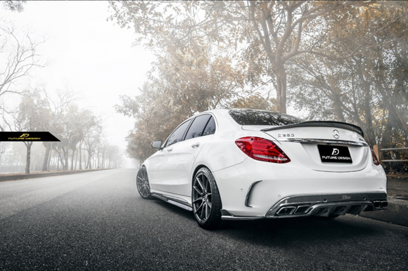 Future Design FD GT Carbon Fiber Rear Diffuser for W205 AMG Sport Package / C63 AMG Sedan 2015-ON