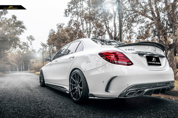 Future Design FD GT Carbon Fiber Rear Diffuser for W205 AMG Sport Package / C63 AMG Sedan 2015-ON