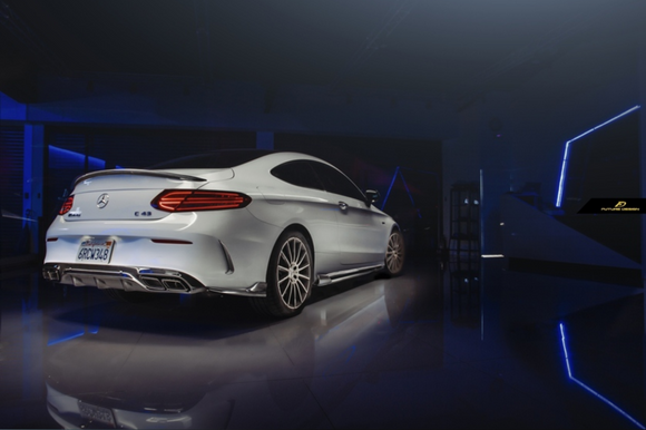 Future Design Carbon AMG Carbon Fiber Rear Diffuser for W205 C300 C43 C63 AMG Sport Package 2 Door Coupe 2015-ON