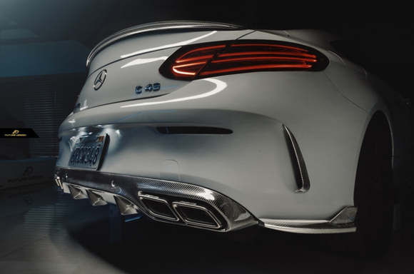 Future Design Carbon AMG Carbon Fiber Rear Diffuser for W205 C300 C43 C63 AMG Sport Package 2 Door Coupe 2015-ON