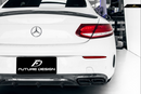 Future Design Carbon AMG Carbon Fiber Rear Diffuser for W205 C300 C43 C63 AMG Sport Package 2 Door Coupe 2015-ON-9