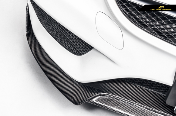 Future Design Carbon Fiber Front Lip B Style for Benz W205 C300 C43 2015-2018