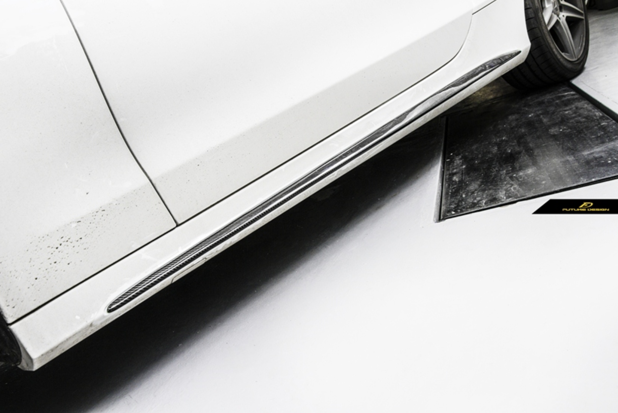 Future Design Carbon Fiber Side Flares Cover for Mercedes Benz W205 2015-2020 C300 C43 C63 AMG Coupe 2 Door Sedan-2