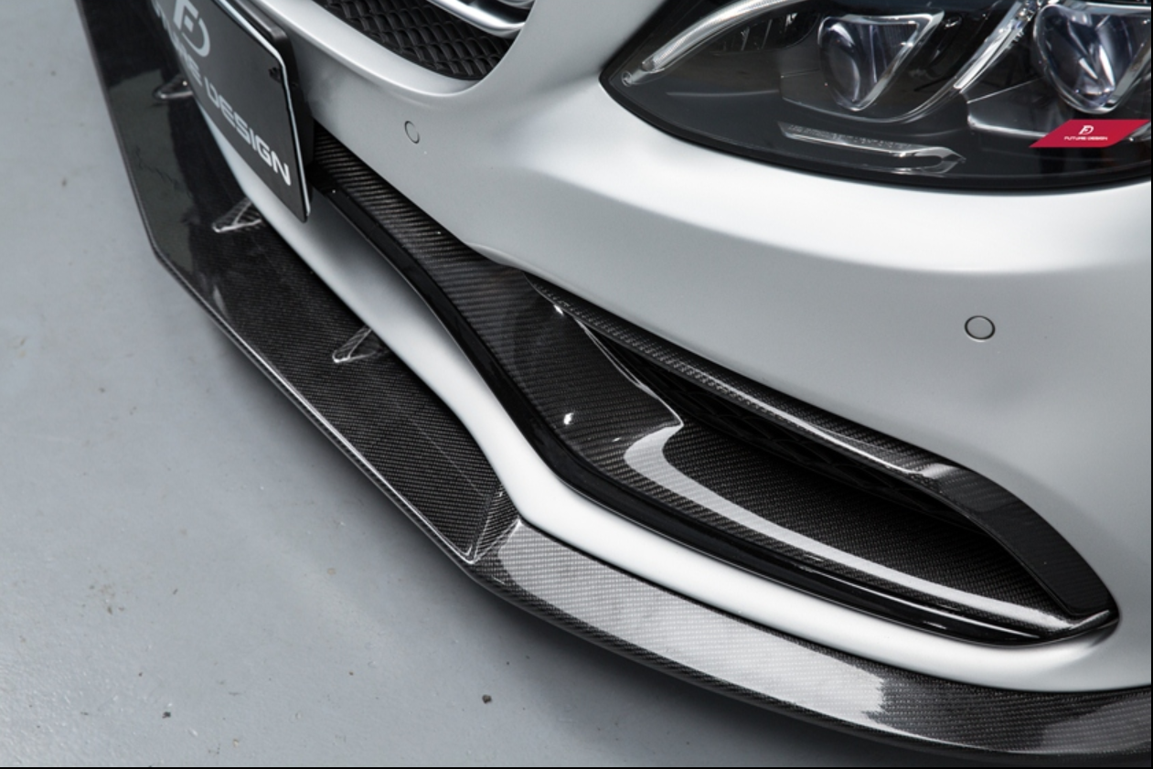 Future Design Carbon FD Carbon Fiber Front Lip for W205 C63 C63S AMG Sedan Coupe 2015-ON-10