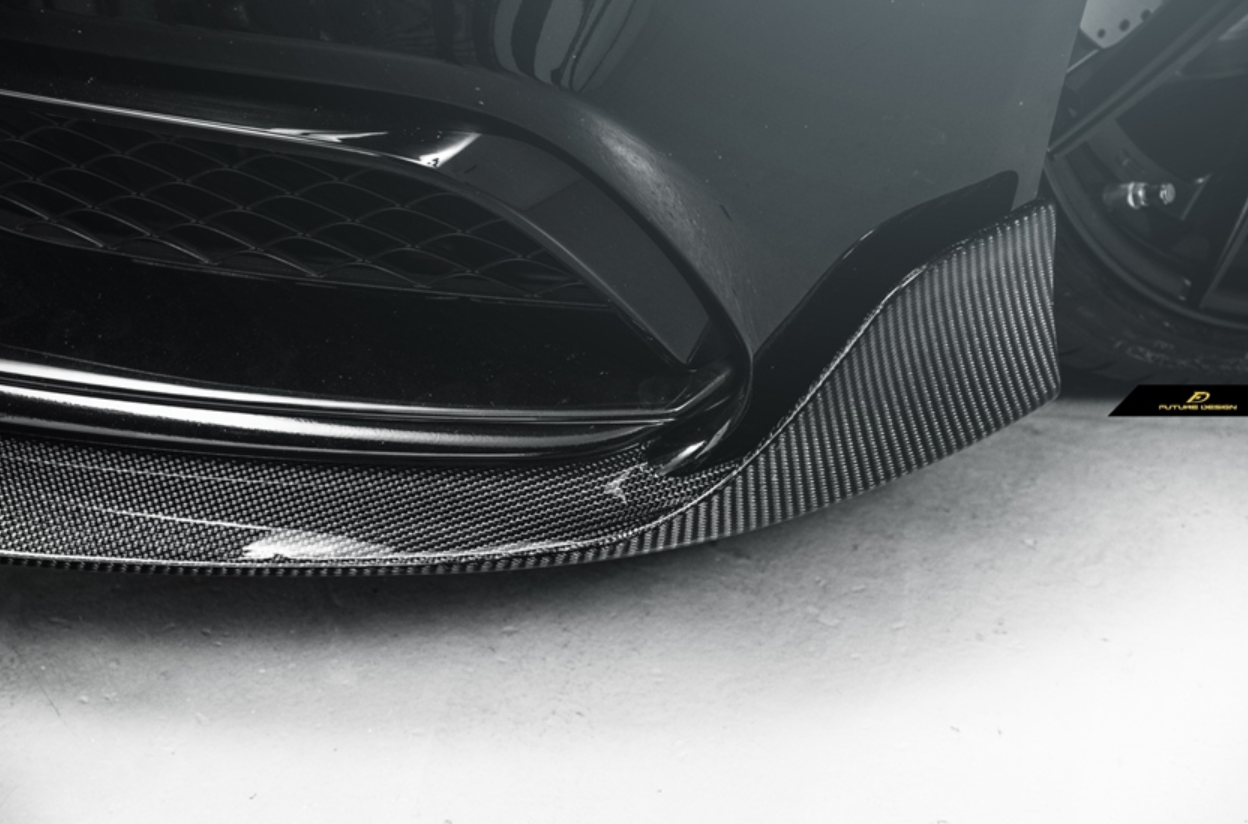 Future Design Carbon Carbon Fiber Front Lip Ver.3 W205 C63 C63S AMG Sedan Coupe 2015-2020-7