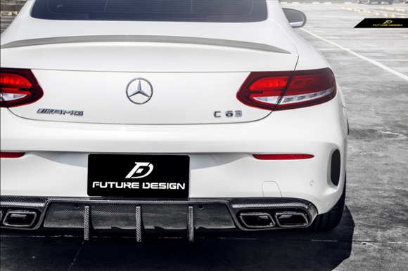 Future Design Carbon FD GT Carbon Fiber Rear Diffuser W205 AMG Package/AMG C63 C Coupe 2015-ON