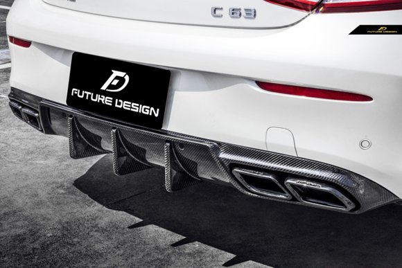 Future Design Carbon FD GT Carbon Fiber Rear Diffuser W205 AMG Package/AMG C63 C Coupe 2015-ON