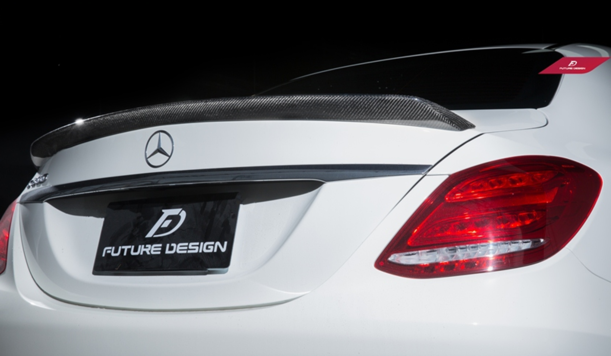 Future Design Carbon Fiber Rear Spoiler MO Style for Benz W205 2015-20 ...