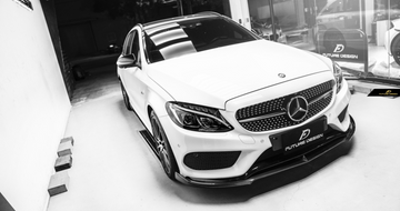 Future Design Carbon Carbon Fiber Front Lip FD GT for W205 AMG Sport Package Sedan 2015-2018