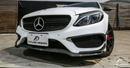 Future Design Carbon Fiber Front Canards (6Pcs) for W205 c300 AMG Sport Package Sedan / Coupe 2015-2018-4
