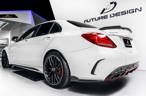 Future Design Carbon Rear Spoiler FD V1 for Mercedes Benz 2015-ON W205 C300 C43 C63 AMG Sedan 4 Door