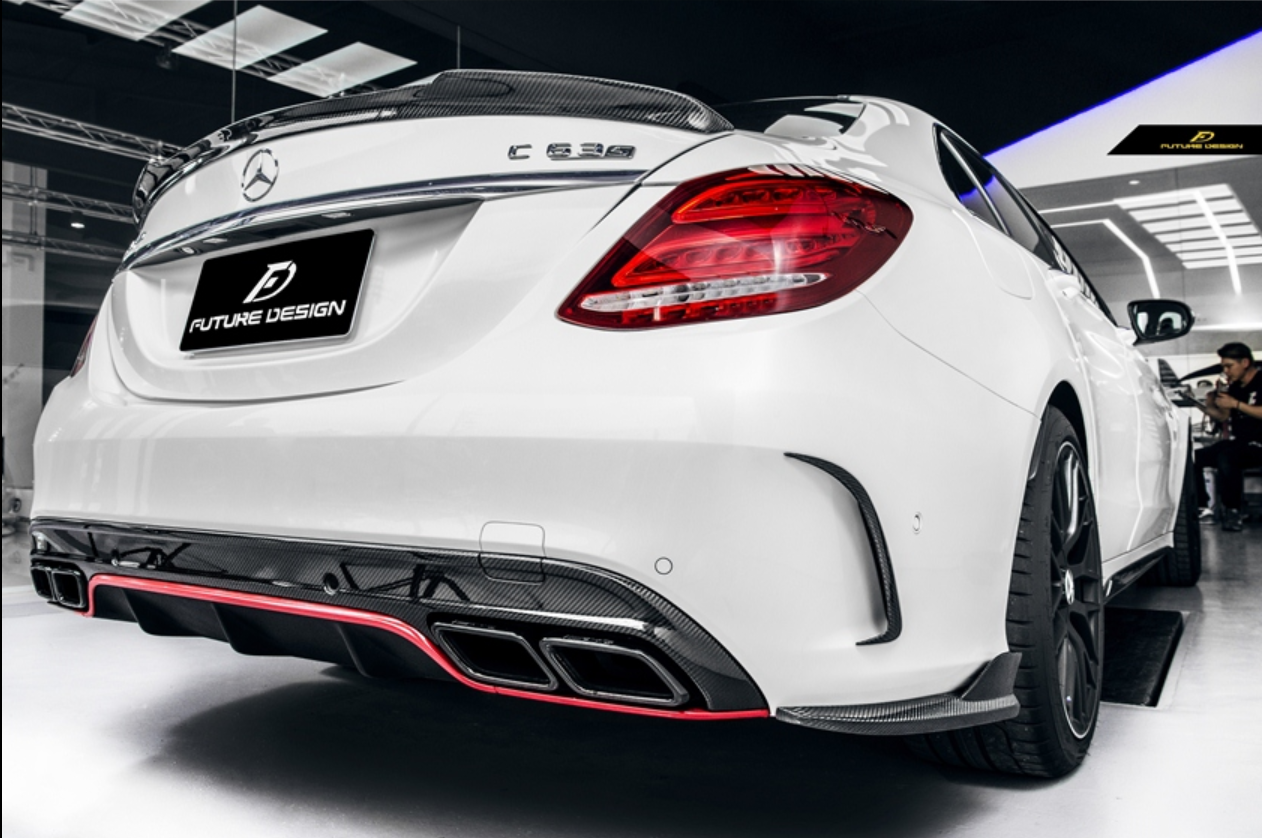 Future Design Carbon Rear Spoiler FD V1 for Mercedes Benz 2015-ON W205 C300 C43 C63 AMG Sedan 4 Door-9