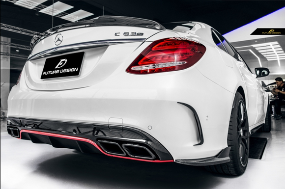 Future Design Carbon Rear Spoiler FD V1 for Mercedes Benz 2015-ON W205 C300 C43 C63 AMG Sedan 4 Door