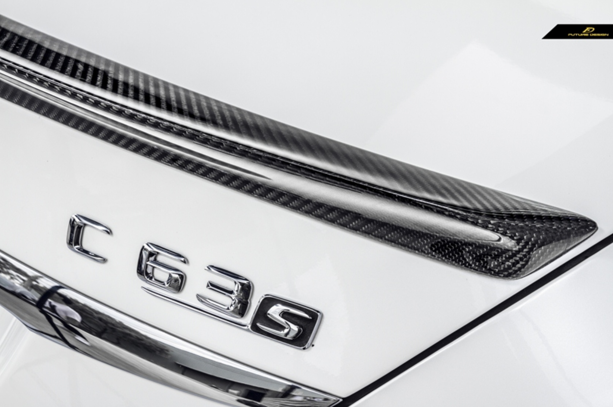 Future Design Carbon Rear Spoiler FD V1 for Mercedes Benz 2015-ON W205 C300 C43 C63 AMG Sedan 4 Door-11