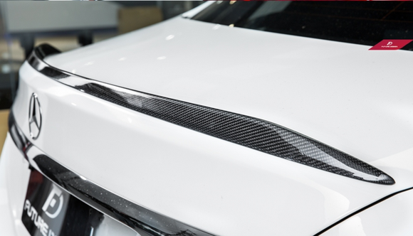 Future Design Carbon Carbon Fiber Rear Spoiler C63 Style for Mercedes Benz 2015-ON W205 C300 C43 C63 Sedan 4 Door