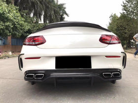 15-18 C-Class W205 C63 Carbon Fiber rear diffuser - 0