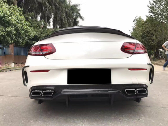 15-18 C-Class W205 C63 Carbon Fiber rear diffuser
