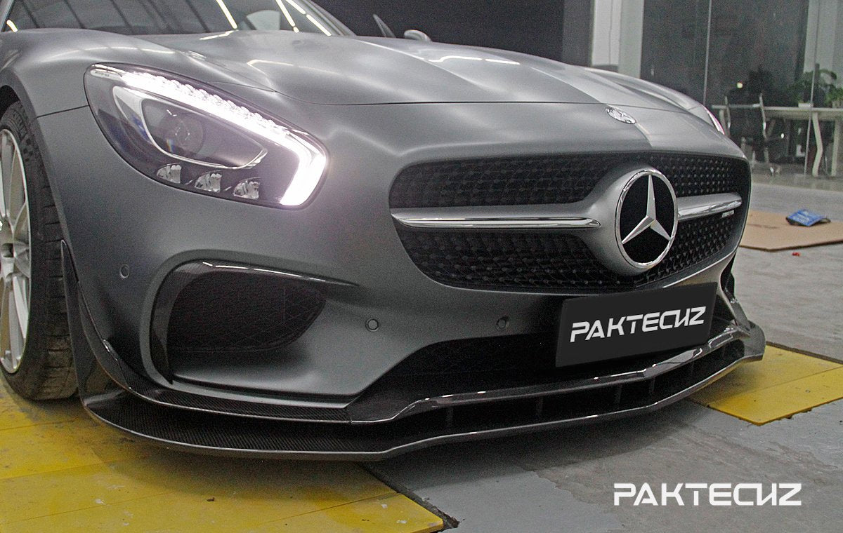 Paktechz Carbon Fiber Front Lip Ver.1 for Mercedes benz AMG GT/GTS C190 2015-2017-21