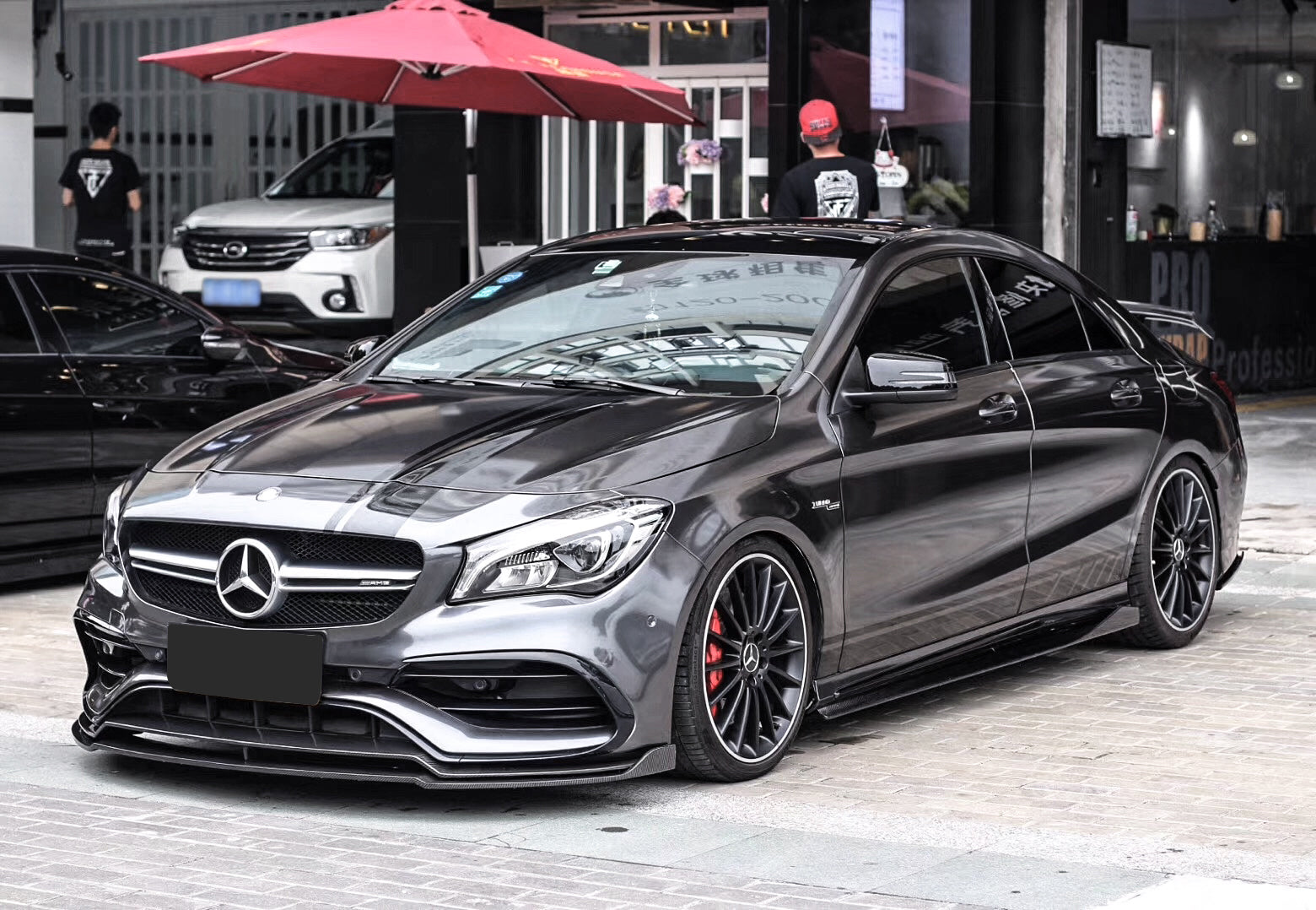 Paktechz C117 2014-2019 CLA-250 CLA-45 AMG Carbon Fiber Side Skirts