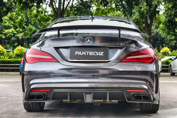 Paktechz Carbon Fiber Rear Spoiler Wing for CLA250 CLA35 CLA45 AMG 2014-ON CLA Class C117 C118