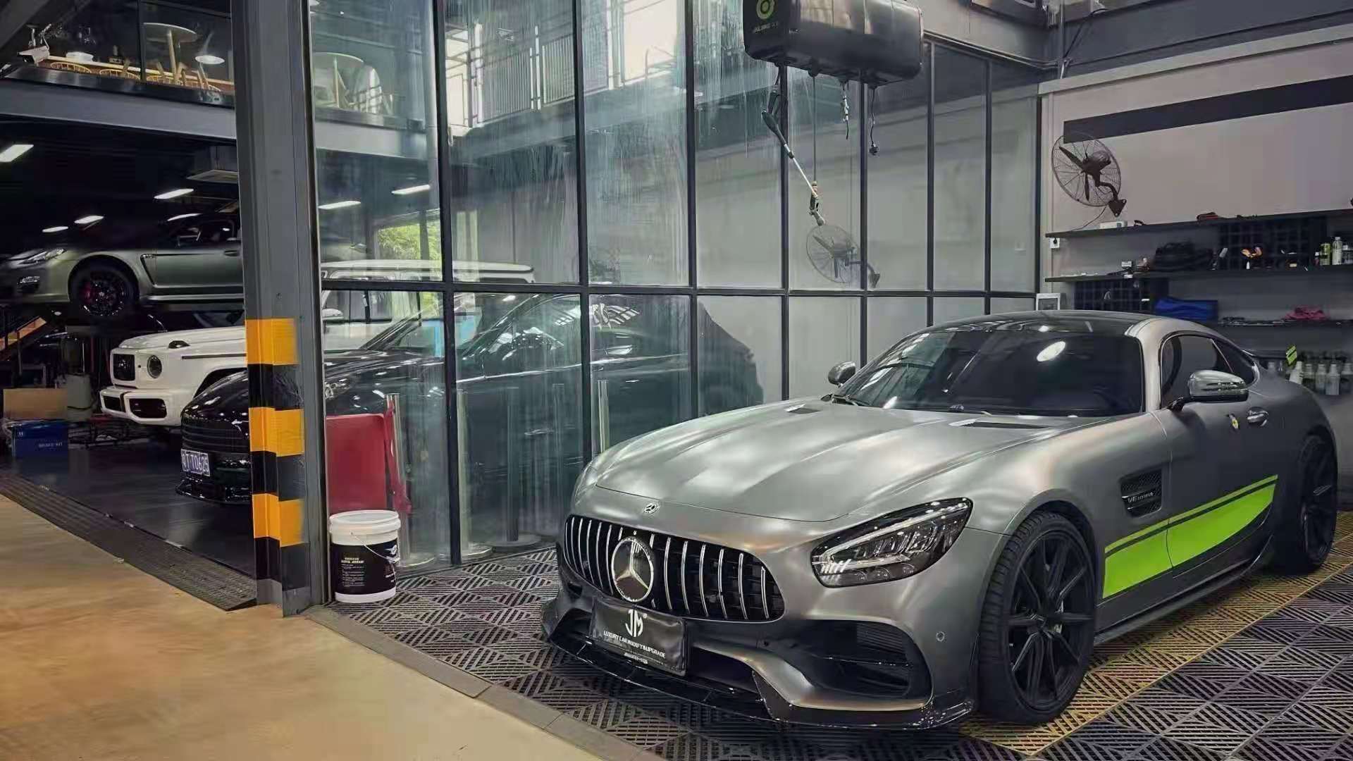 Paktechz Carbon Fiber Front Lip Ver.1 for Mercedes benz AMG GT/GTS/GTC C190 2018-2021