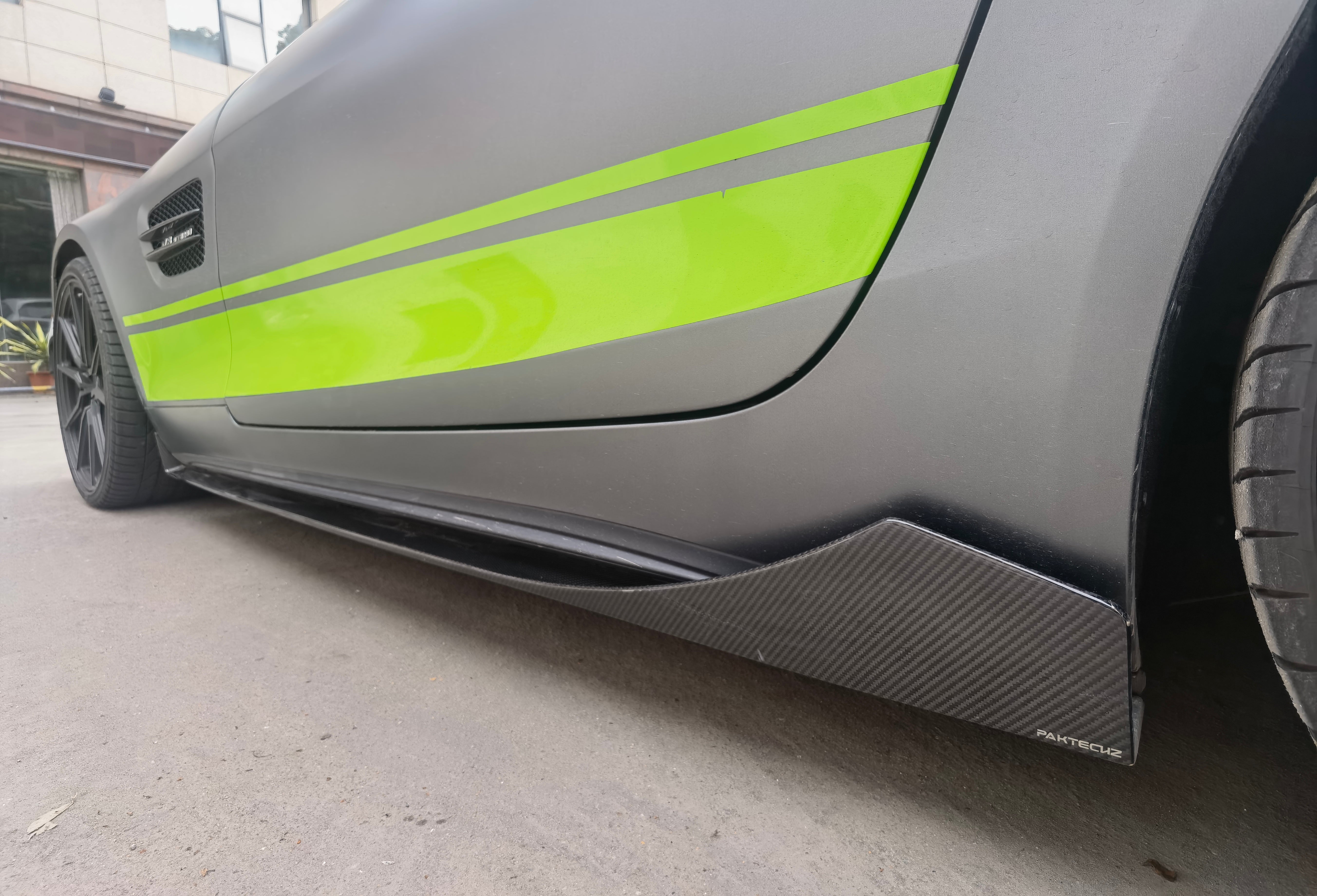 Paktechz Mercedes benz AMG GT GTS C190 Ver.1 Carbon Fiber Side Skirts 2015-2021-1