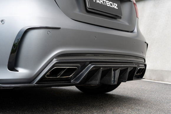 Paktechz Mercedes Benz A45 W176 Carbon Fiber Diffuser (incl. F1 Light)