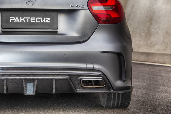 Paktechz Mercedes Benz A45 W176 Carbon Fiber Rear Lower Canards