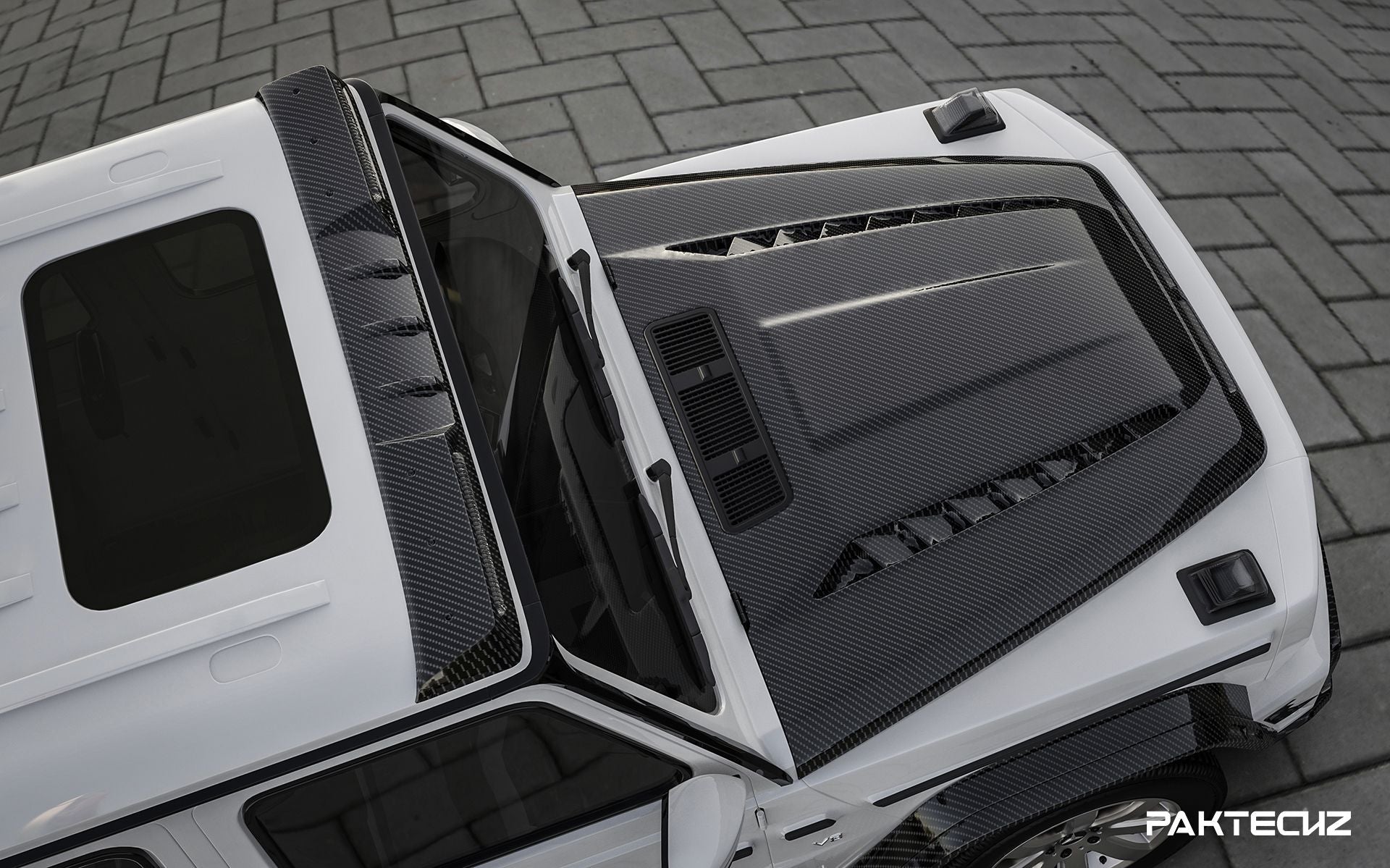 Paktechz Mercedes Benz G-Class Dry Carbon Fiber Hood-4