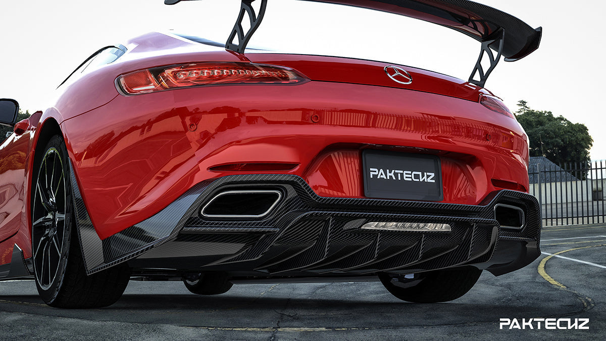 Paktechz Carbon Fiber Rear Diffuser Ver.1 for Mercedes benz AMG GT GTS C190 2015-2021-2