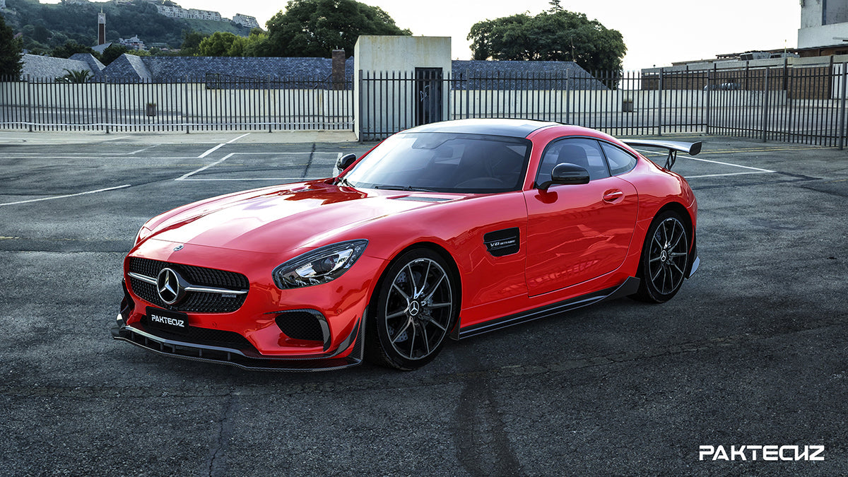 Paktechz Mercedes benz AMG GT GTS C190 Ver.1 Carbon Fiber Side Skirts 2015-2021